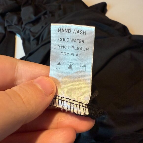 Baltic Born Women 1XL Arianna Maxi Dress V Neck Black Side Slit Flowy Stretch - Picture 7 of 12